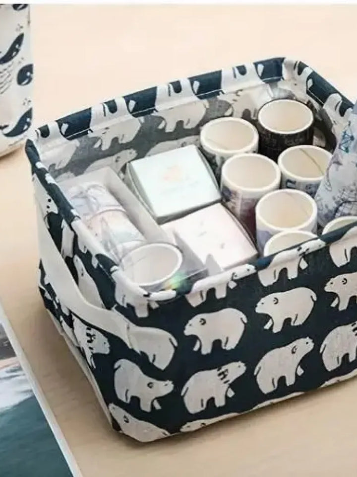 Fabric Desktop Storage Basket – Pack of 1