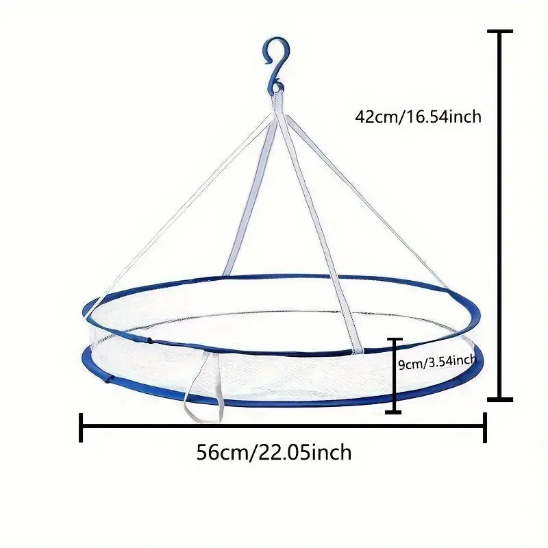Foldable mesh drying rack