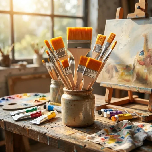 Flat painting brush set - hardware