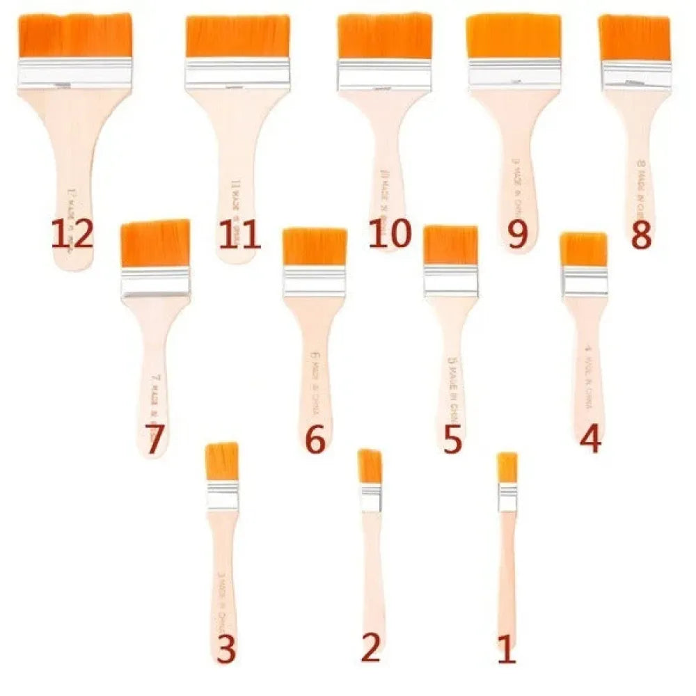 Flat painting brush set - hardware