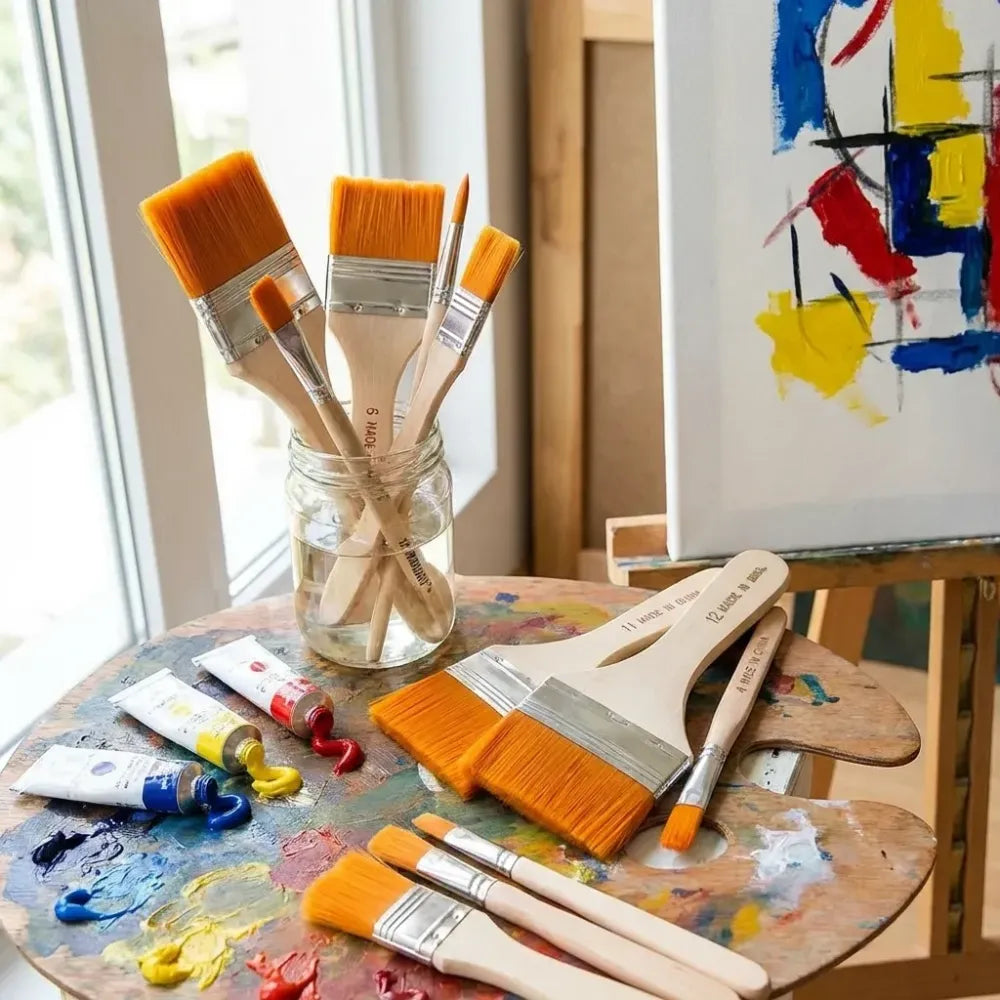 Flat painting brush set - hardware