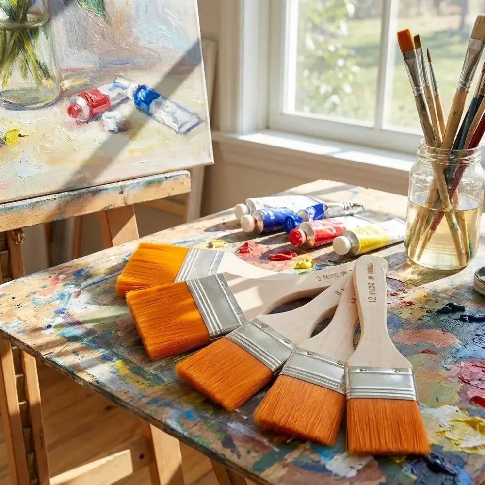 Flat painting brush set - hardware