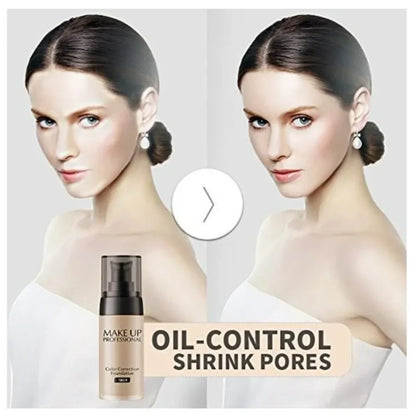 Flawless color correcting foundation