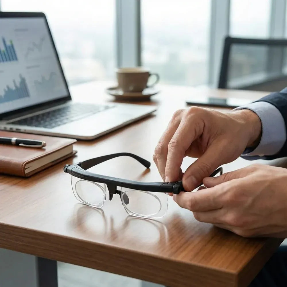Flex focus adjustable glasses