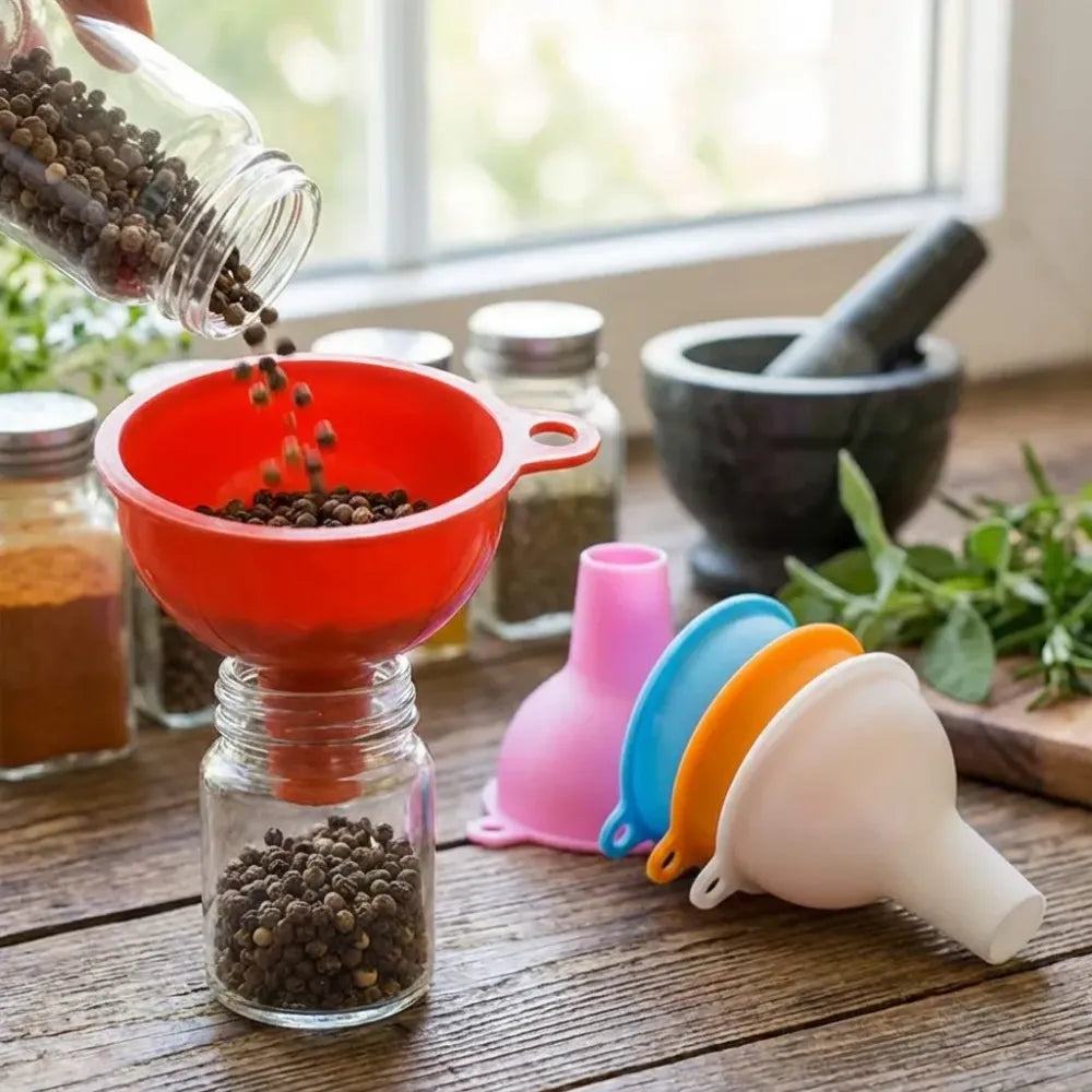 Flexible silicone kitchen funnel - home improvement