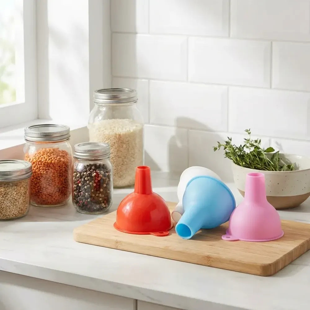 Flexible silicone kitchen funnel - home improvement