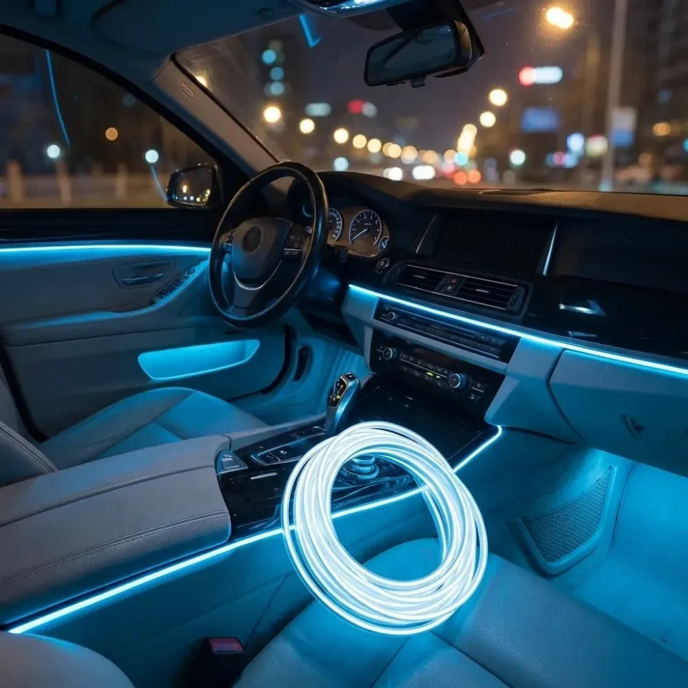 Flexible wire car interior led strip
