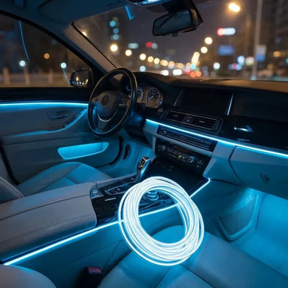 Flexible wire car interior led strip