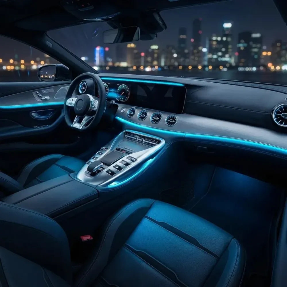 Flexible wire car interior led strip