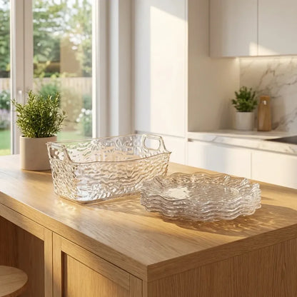 Flower design plastic plates - home & kitchen