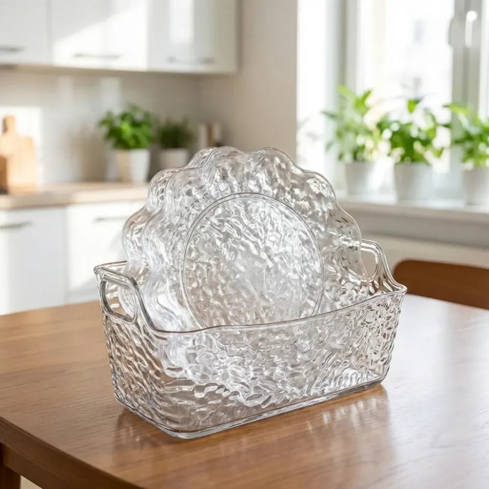 Flower design plastic plates - home & kitchen