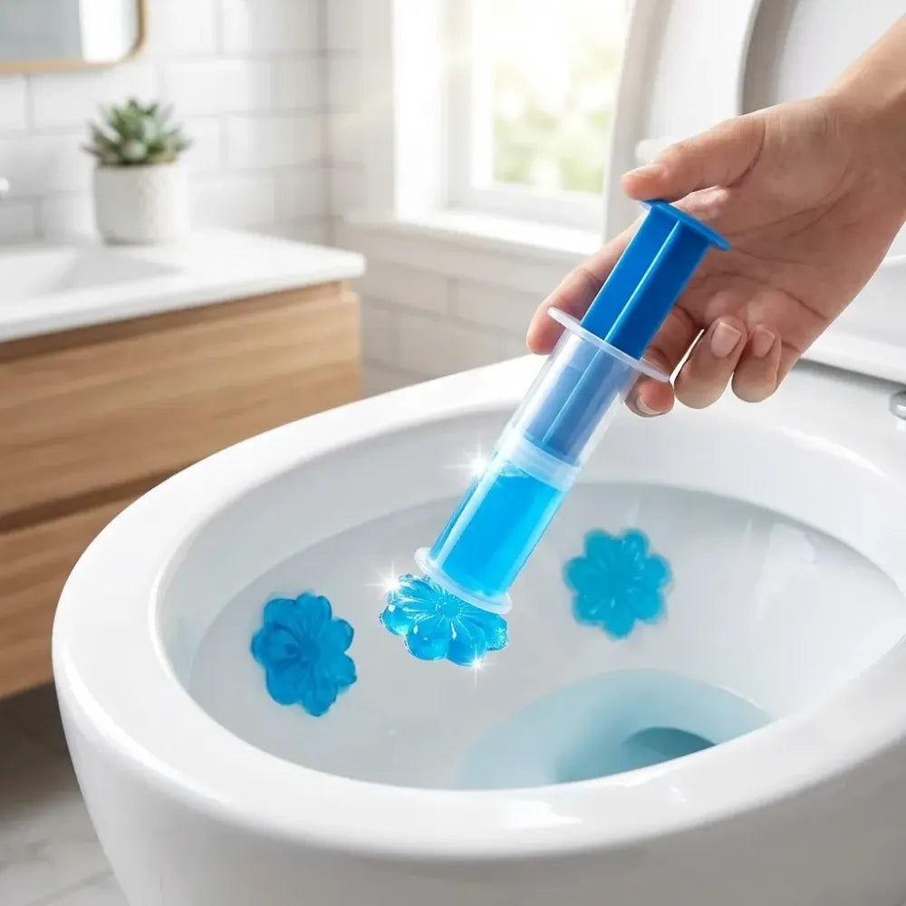 Flower gel toilet freshener - home essentials