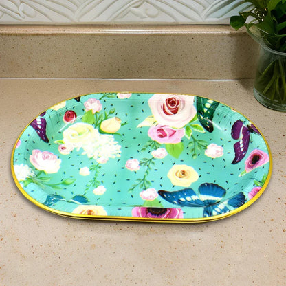 Flower printed serving trays - home & kitchen