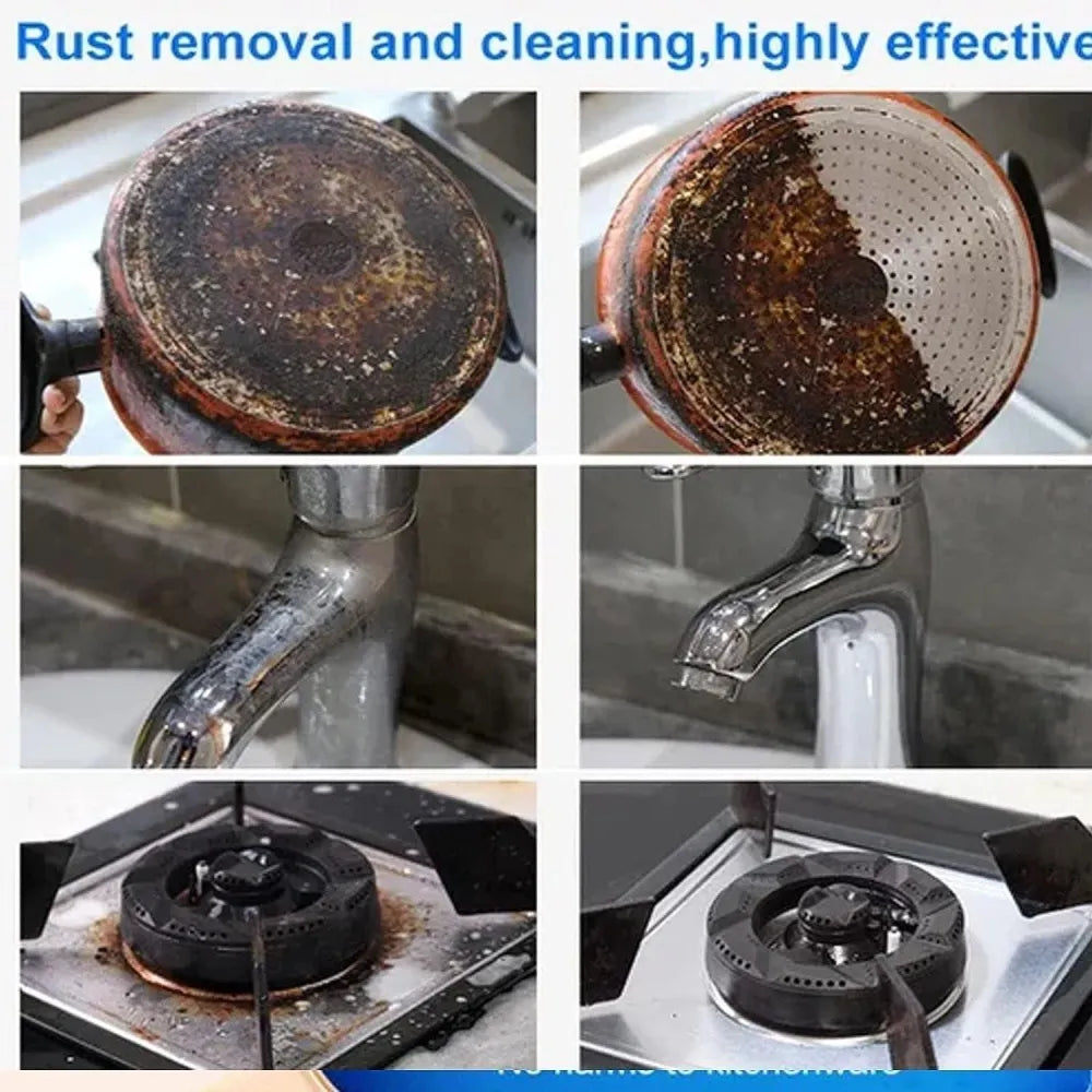 Before-and-after cleaning examples.