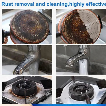 Before-and-after cleaning examples.