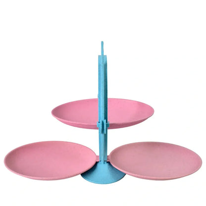 Foldable 3-tier fruit tray - home & kitchen