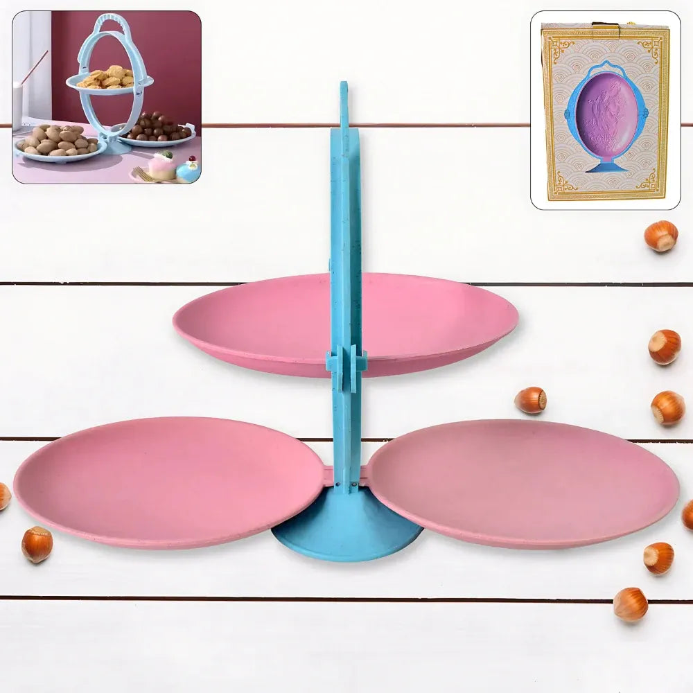 Foldable 3-tier fruit tray - home & kitchen