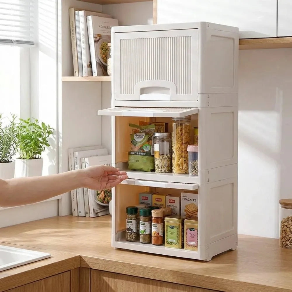Foldable 4-layer storage drawers - home & kitchen