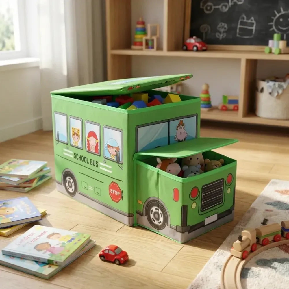 Foldable bus toy box - home improvement