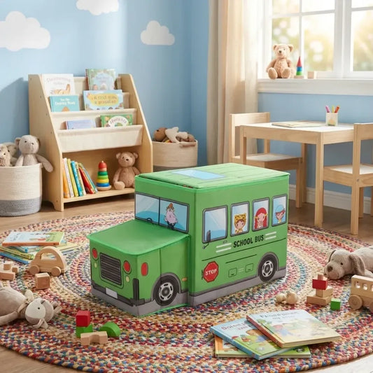 Foldable bus toy box - home improvement
