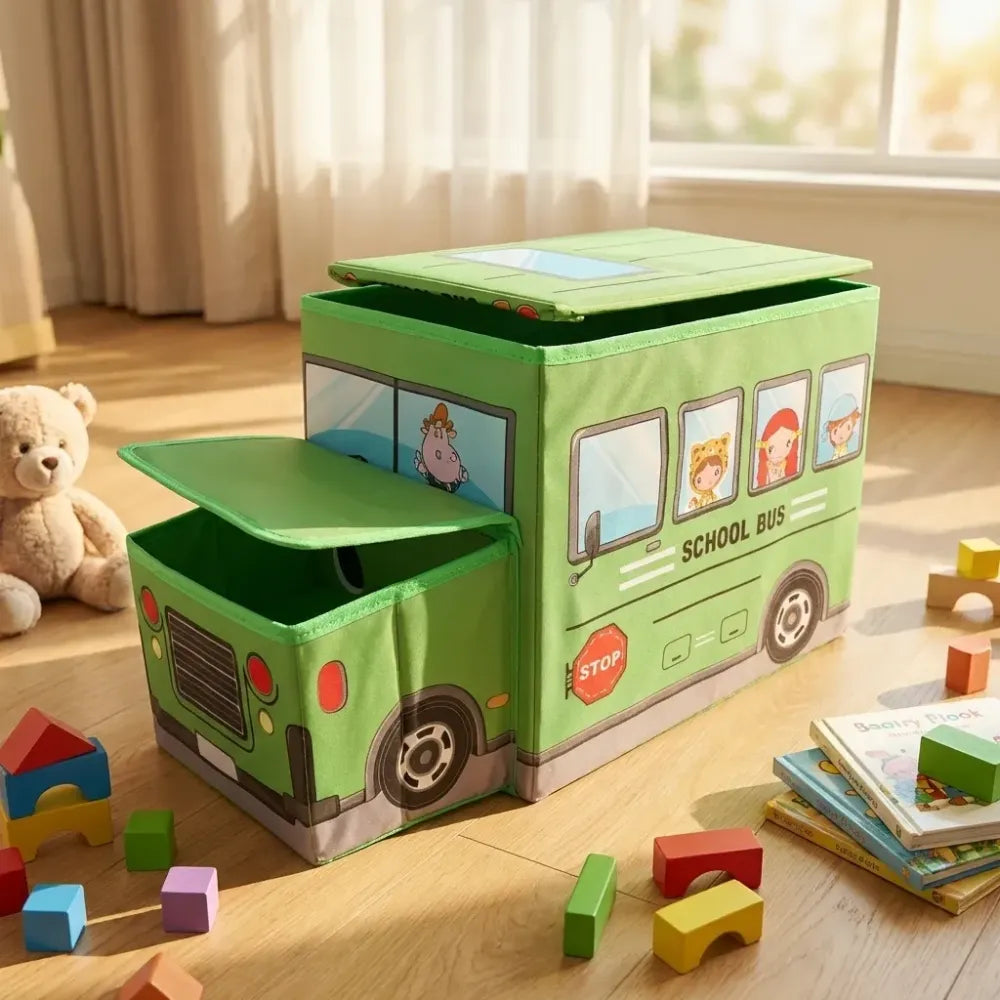 Foldable bus toy box - home improvement