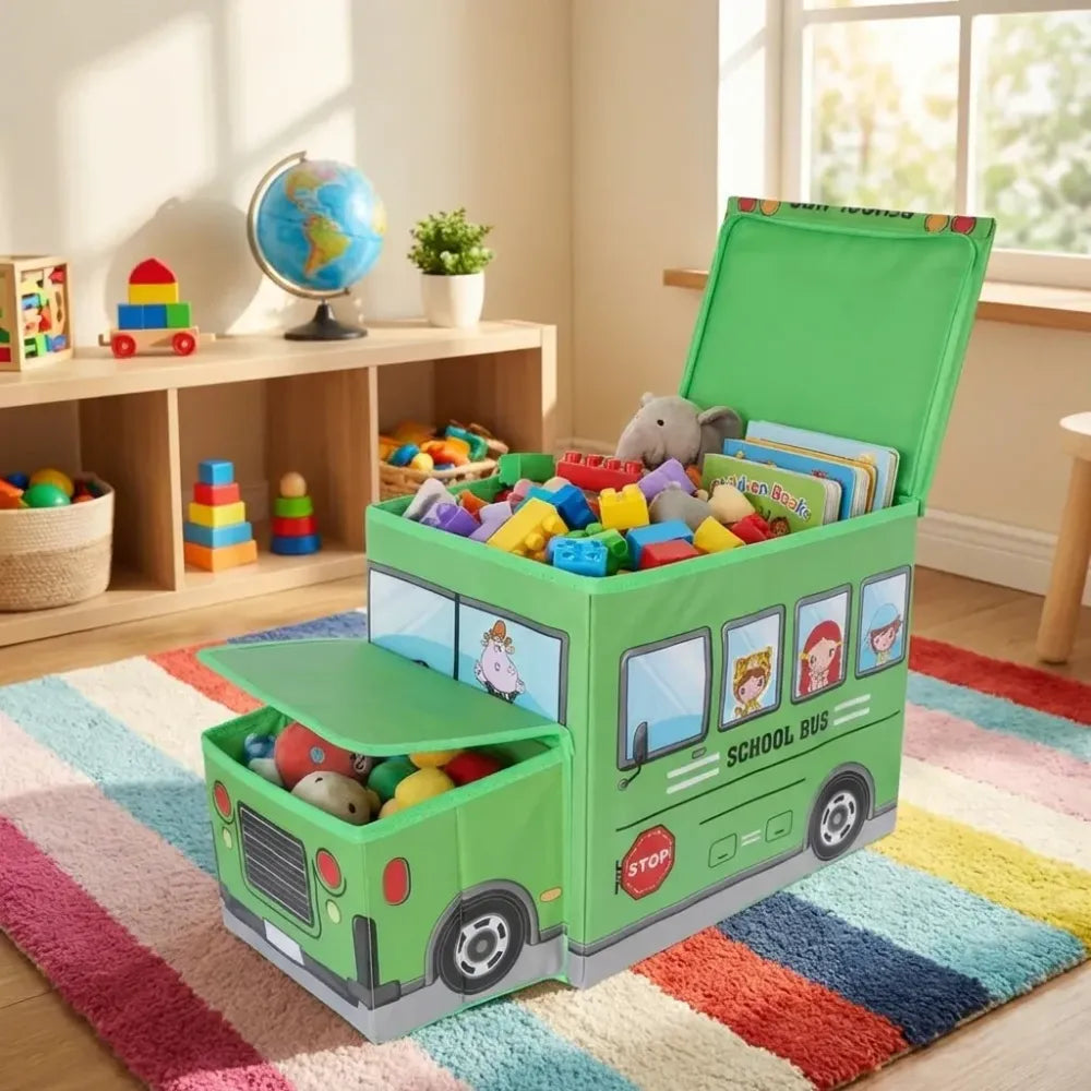 Foldable bus toy box - home improvement