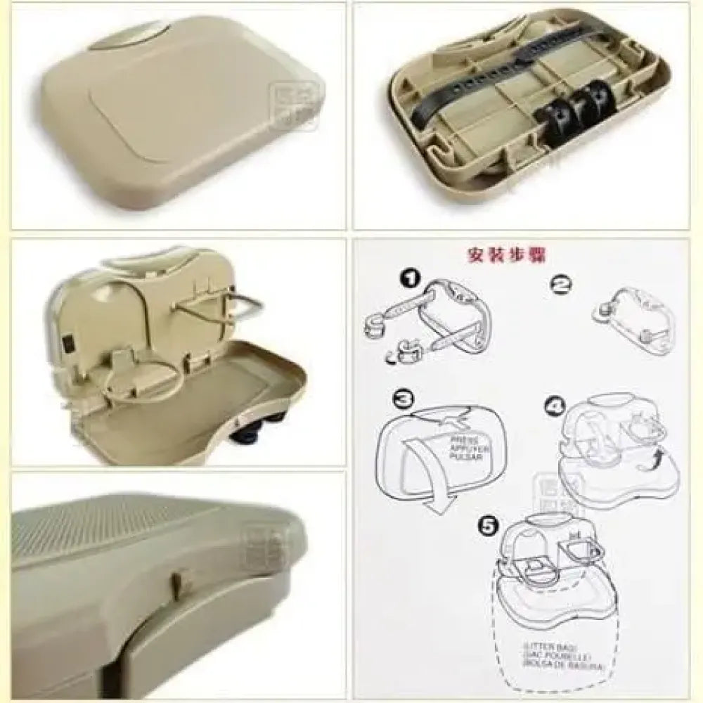 Foldable car food tray - car and bike accessories
