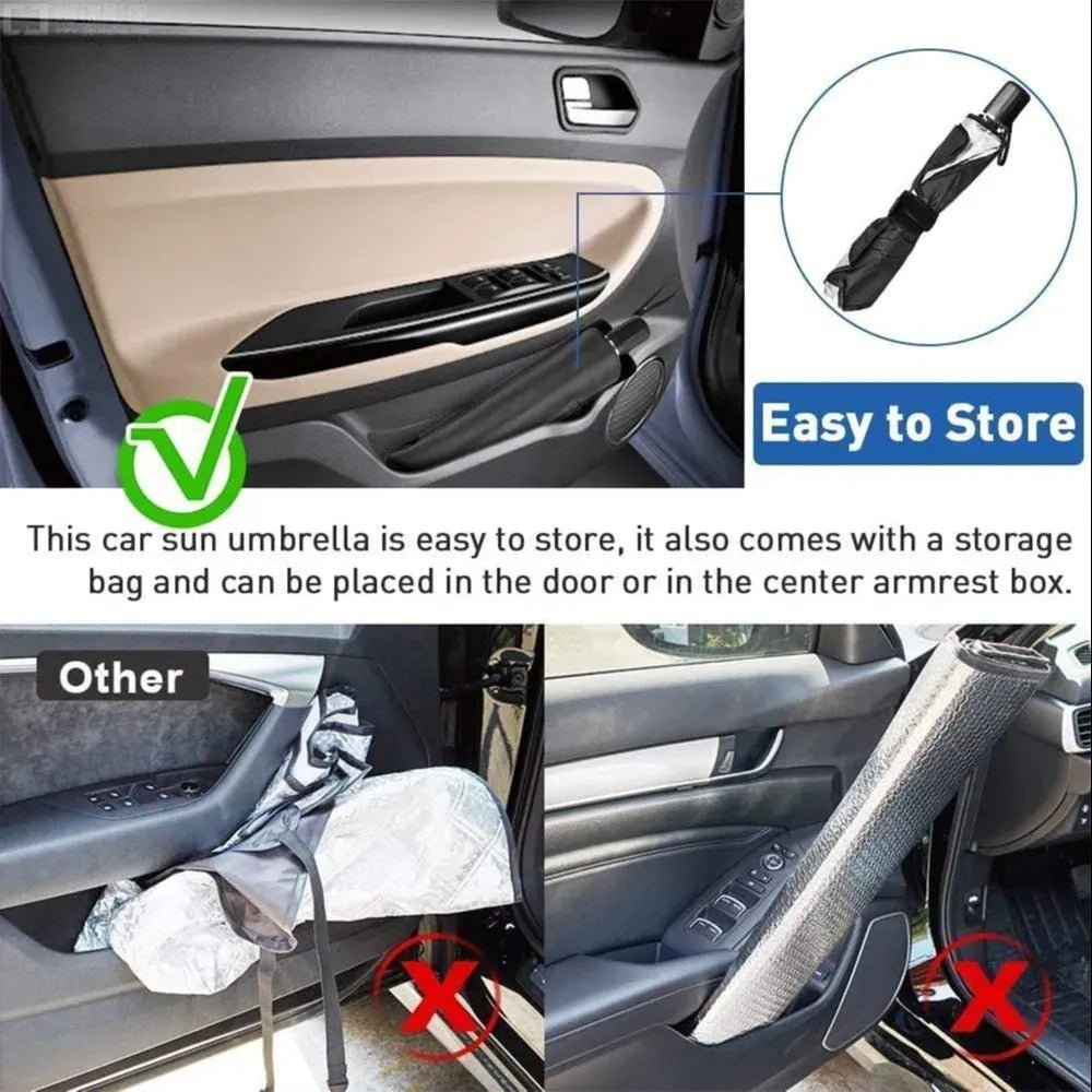 Foldable Car Sunshield Umbrella - Automotive