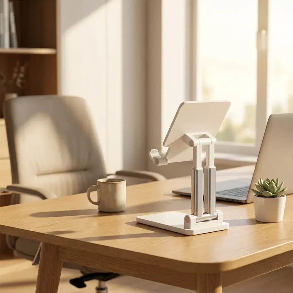 Foldable desktop phone stand