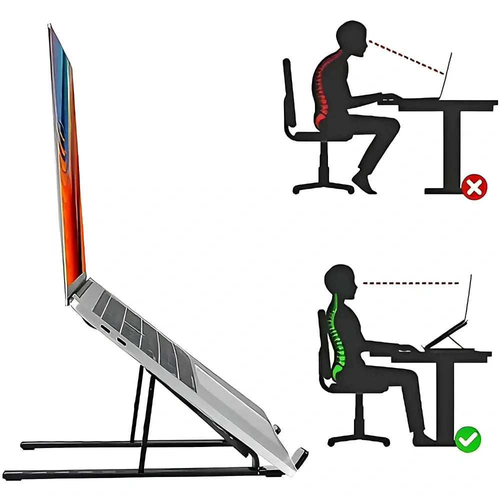 Foldable ergonomic laptop stand - home improvement