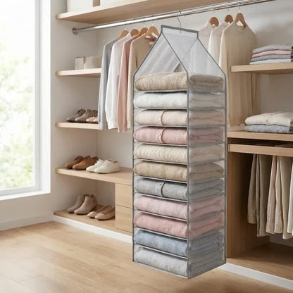 Foldable hanging closet organizer – 6 slots