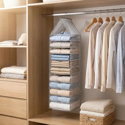 Foldable hanging closet organizer – 6 slots