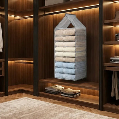 Foldable hanging closet organizer – 6 slots