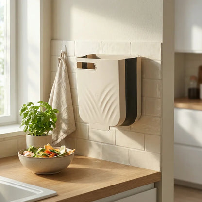 Foldable hanging trash can - home & kitchen