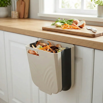 Foldable hanging trash can - home & kitchen