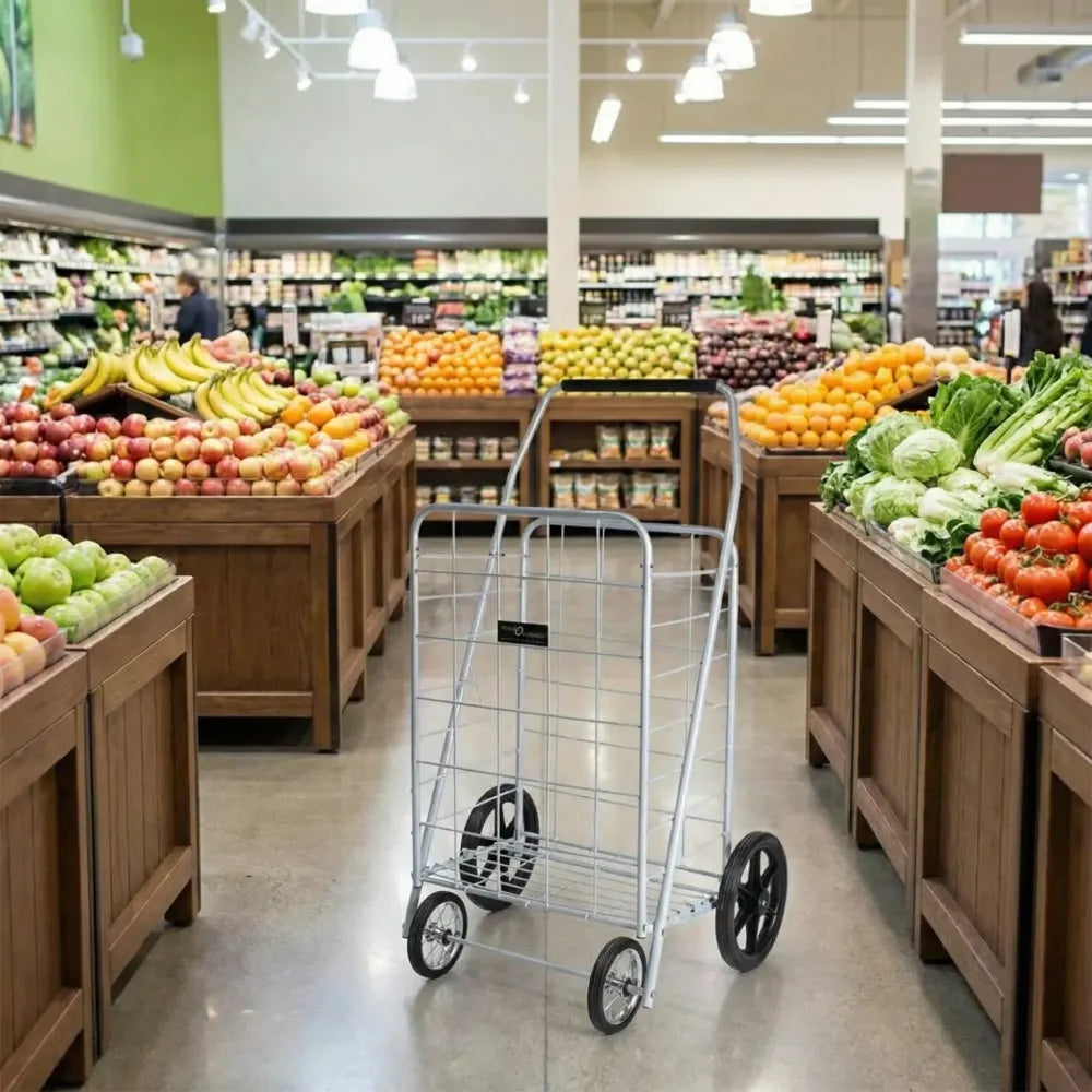 Foldable heavy-duty shopping trolley (set of 2 trolley) - home & kitchen