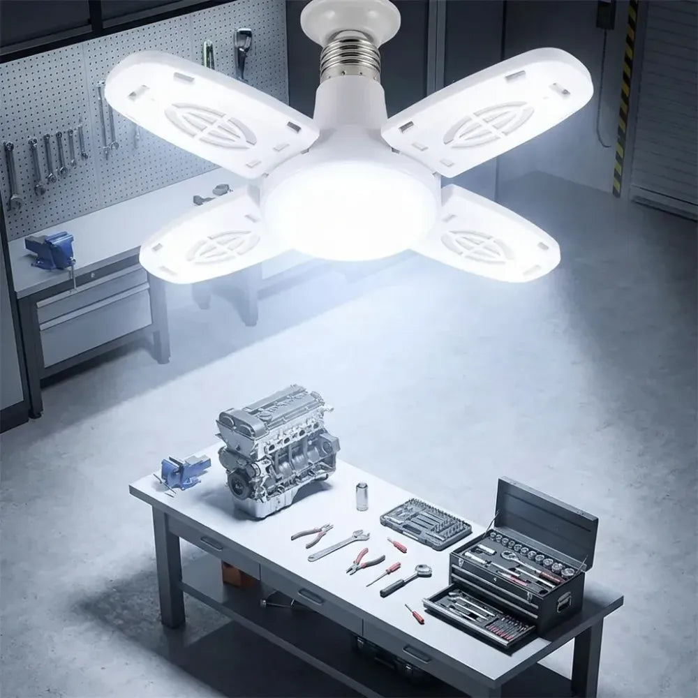 Foldable led fan bulb - home decor