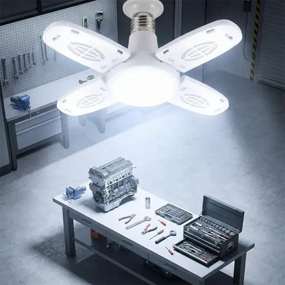 Foldable led fan bulb - home decor