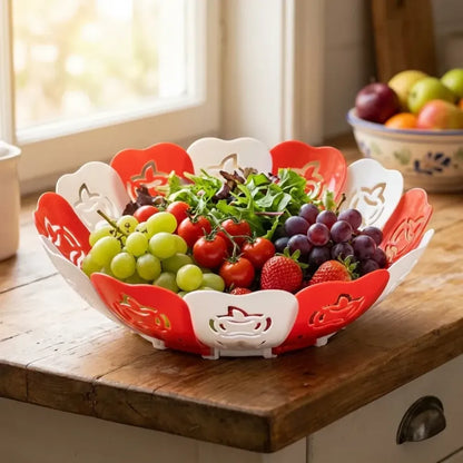 Foldable lotus fruit basket - home & kitchen