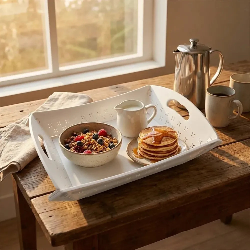 Foldable plastic serving tray - home & kitchen