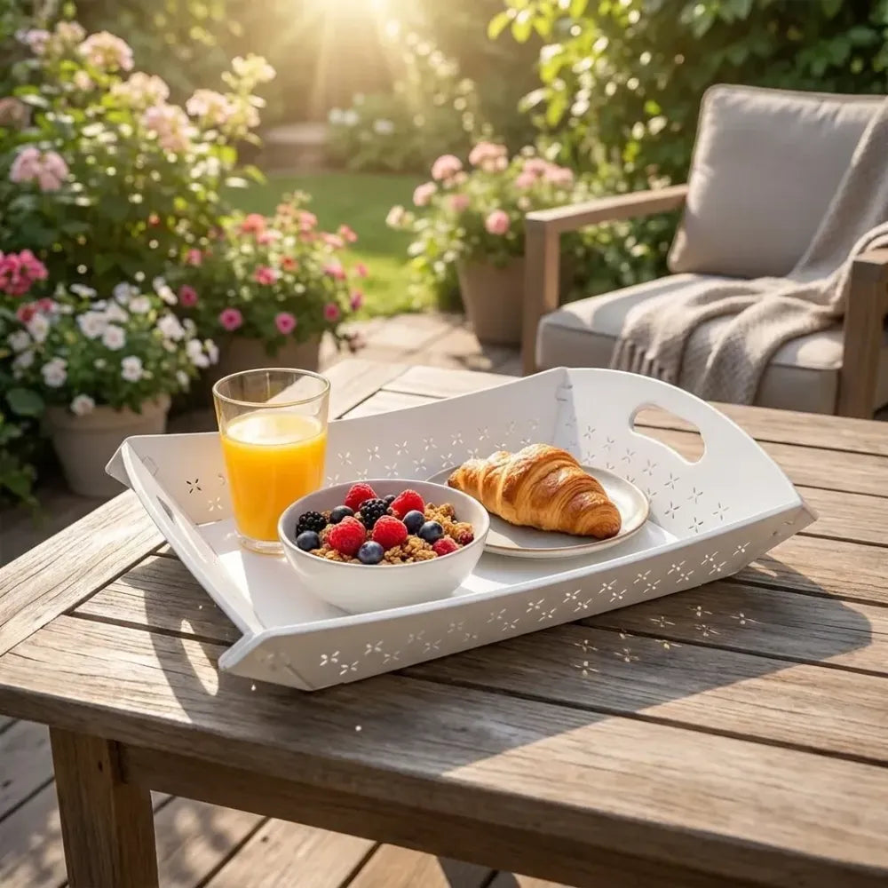 Foldable plastic serving tray - home & kitchen