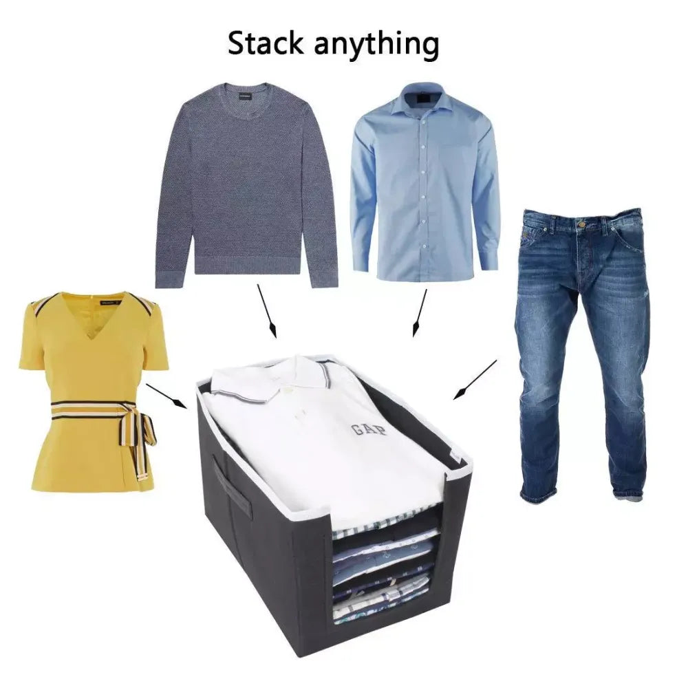Foldable shirt stackers