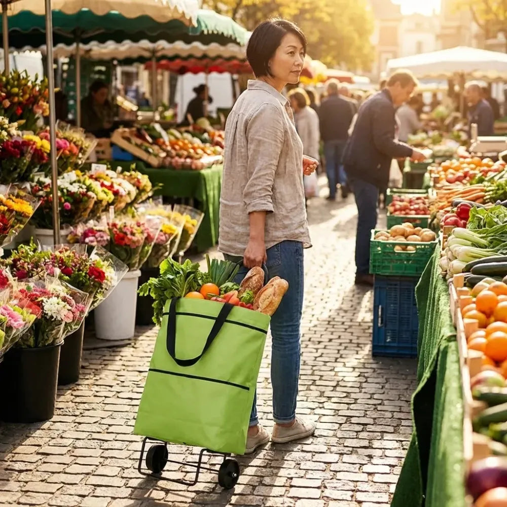 Foldable shopping trolley bag - travel
