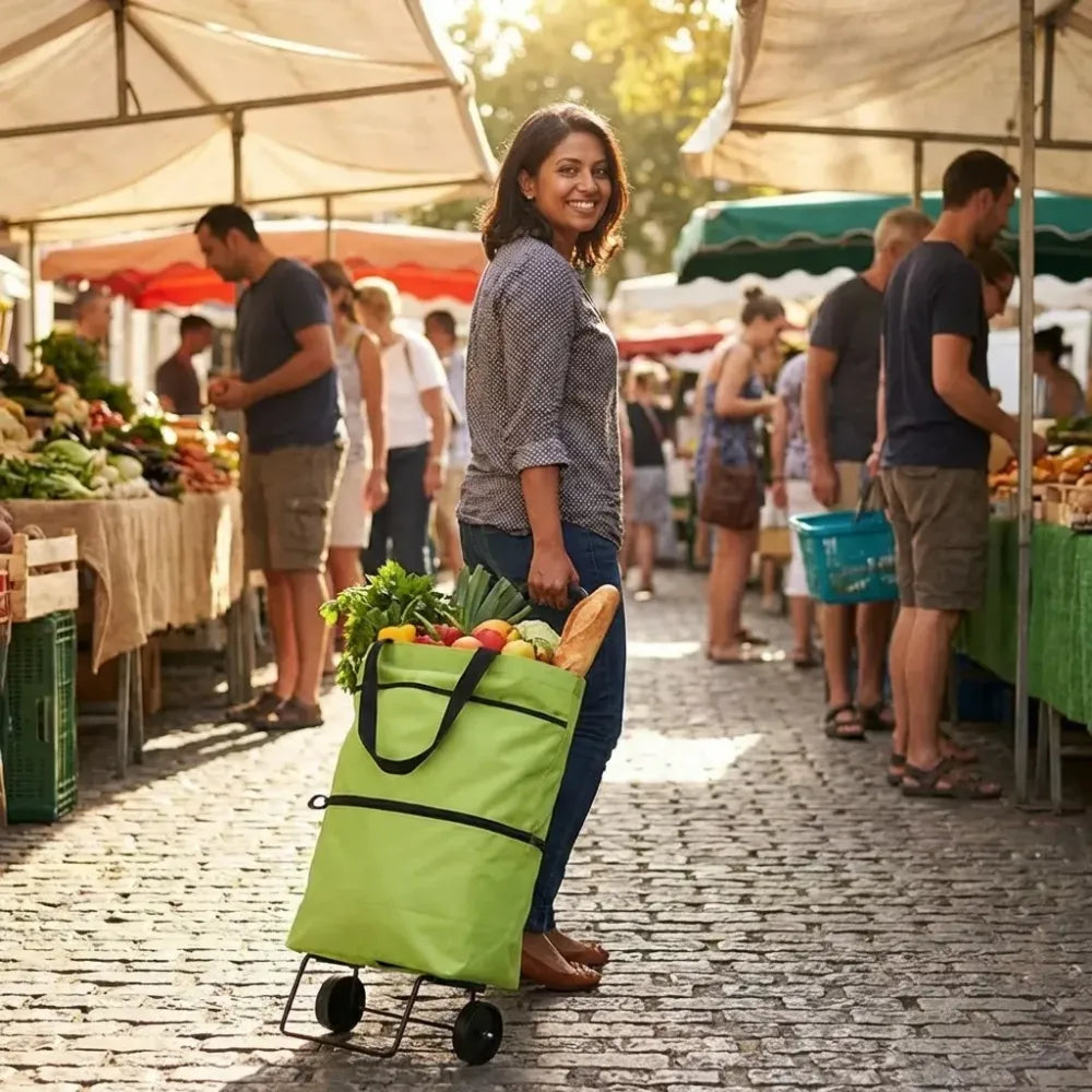 Foldable shopping trolley bag - travel