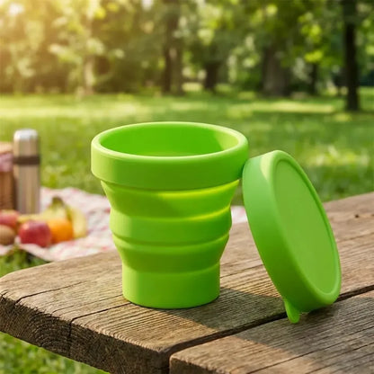 Foldable silicone travel mug - home & kitchen