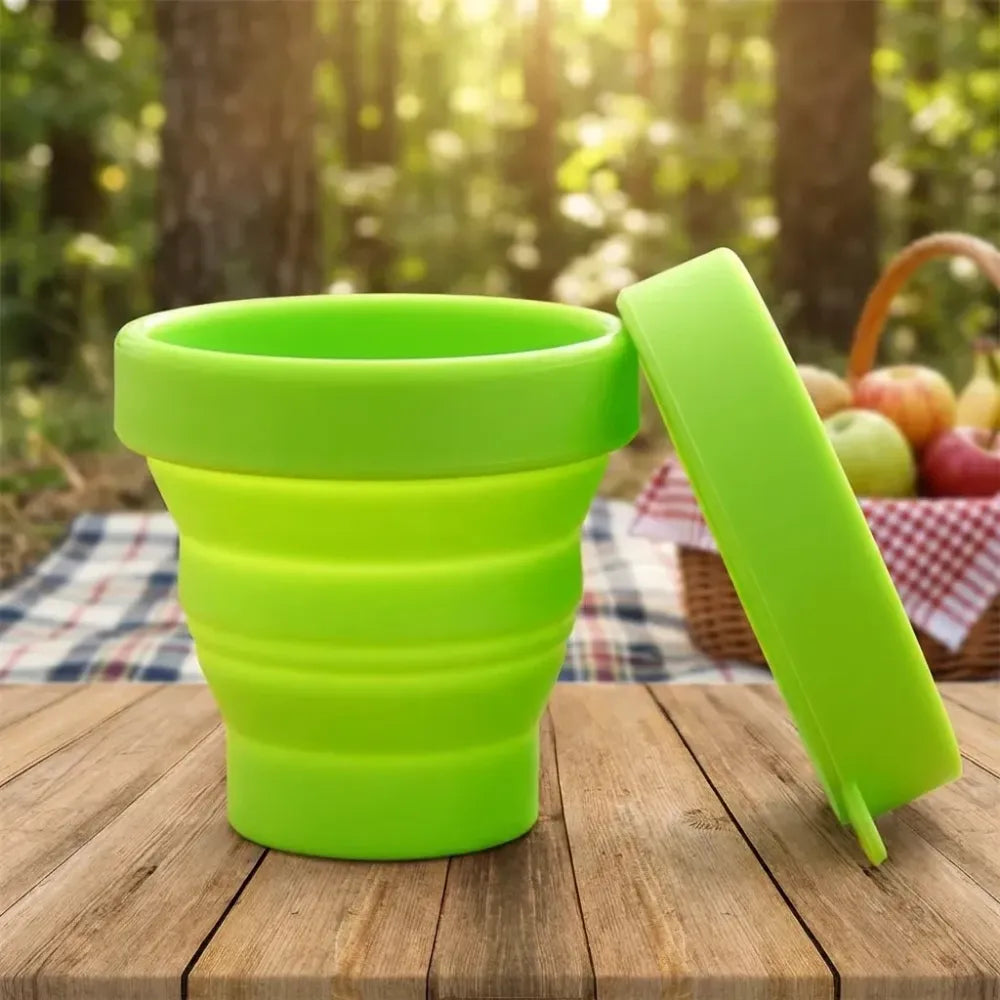 Foldable silicone travel mug - home & kitchen