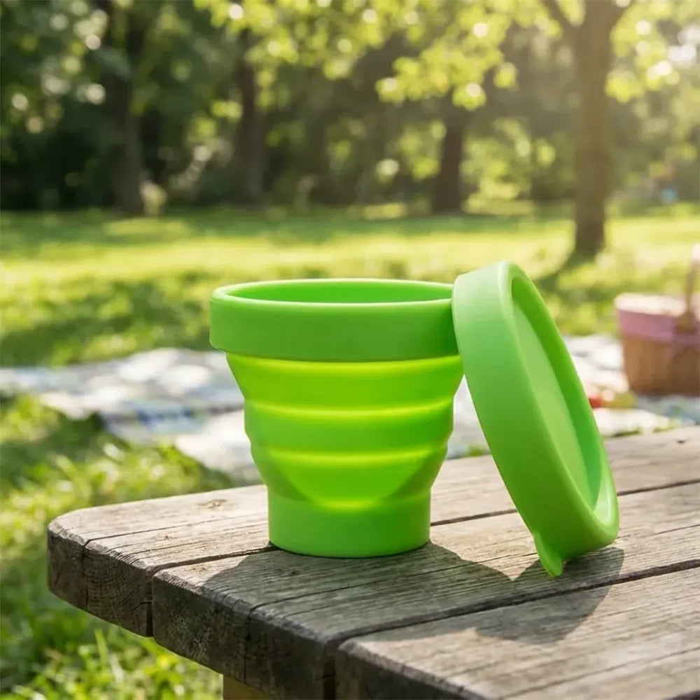 Foldable silicone travel mug - home & kitchen