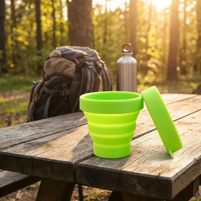 Foldable silicone travel mug - home & kitchen