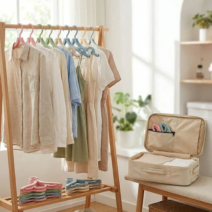 Foldable travel hangers with clips - home improvement