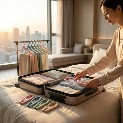 Foldable travel hangers with clips - home improvement
